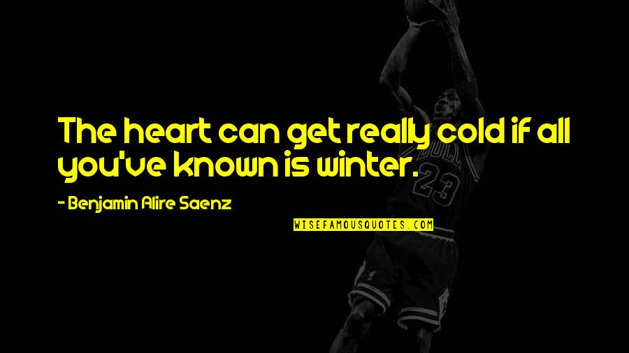 Sad Truth Quotes By Benjamin Alire Saenz: The heart can get really cold if all