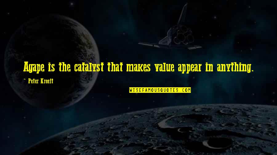 Sad Videos Without Quotes By Peter Kreeft: Agape is the catalyst that makes value appear Sad Videos Without Quotes By Peter Kreeft: Agape is the catalyst that makes value appear