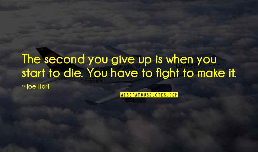 Sadbhavna Quotes By Joe Hart: The second you give up is when you