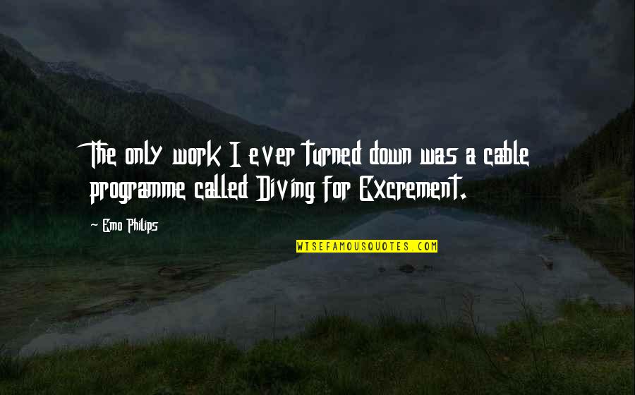 Saddest Thing In Life Quotes By Emo Philips: The only work I ever turned down was