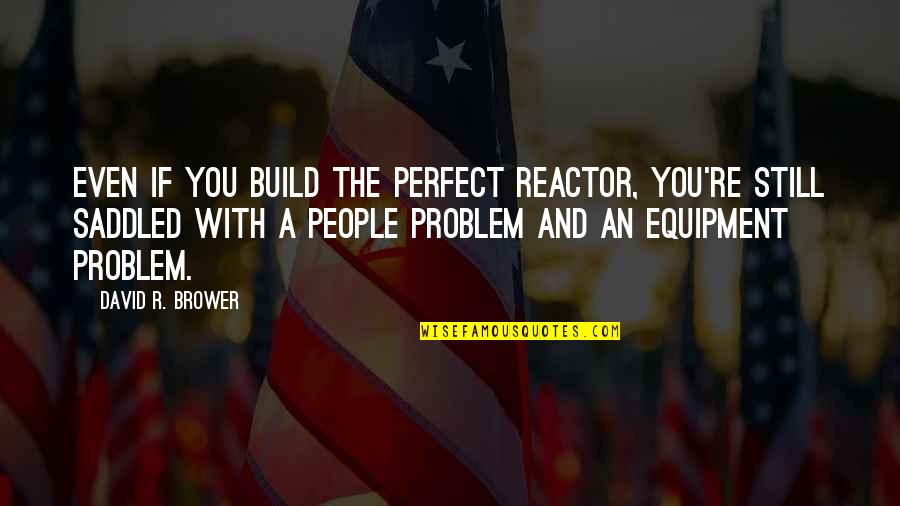 Saddled N Quotes By David R. Brower: Even if you build the perfect reactor, you're Saddled N Quotes By David R. Brower: Even if you build the perfect reactor, you're