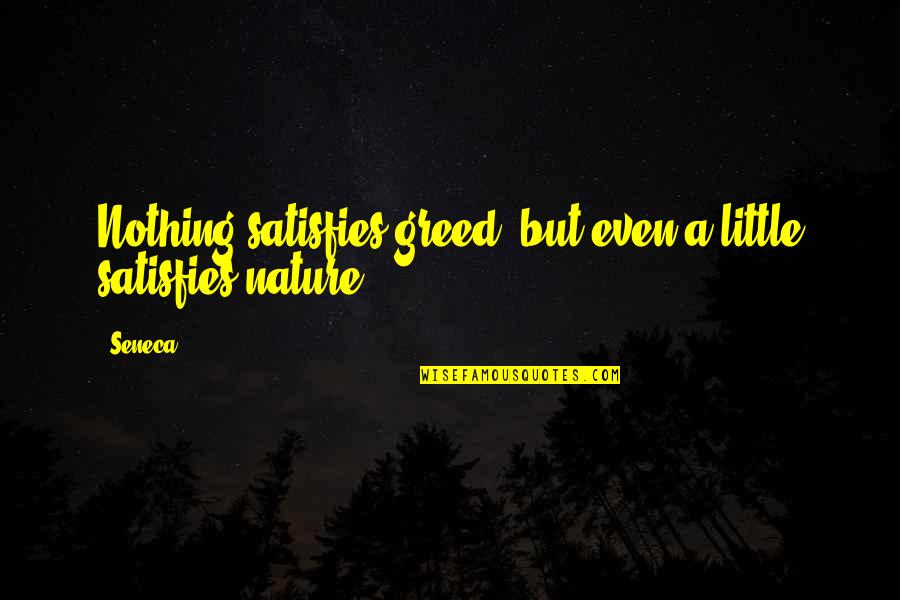 Saddling Quotes By Seneca.: Nothing satisfies greed, but even a little satisfies