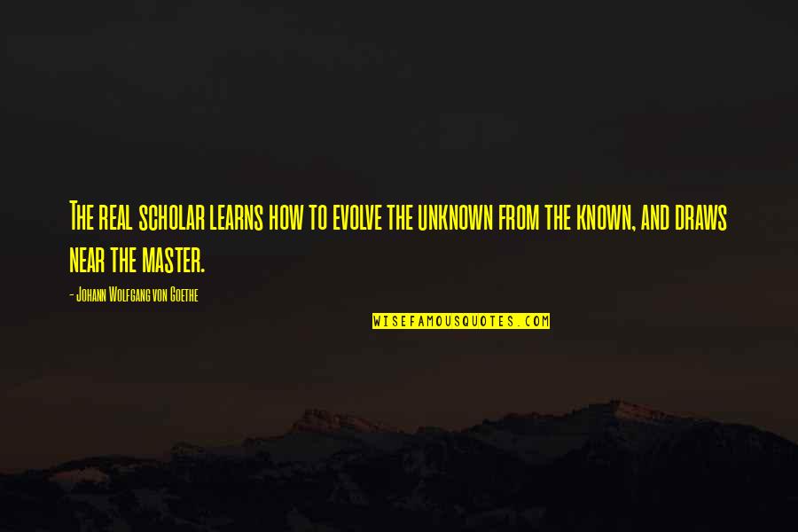 Sadguru Latest Quotes By Johann Wolfgang Von Goethe: The real scholar learns how to evolve the