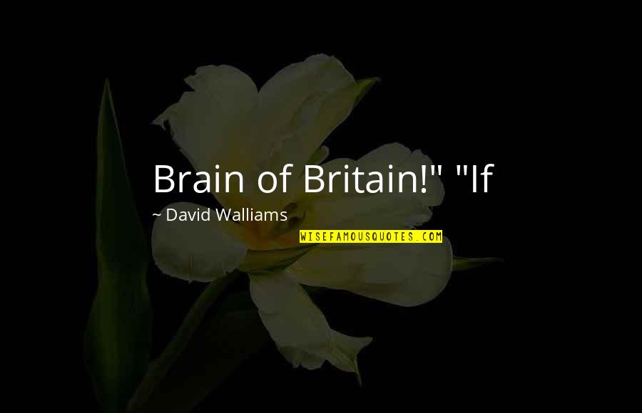 Sadhbhavana Quotes By David Walliams: Brain of Britain!" "If