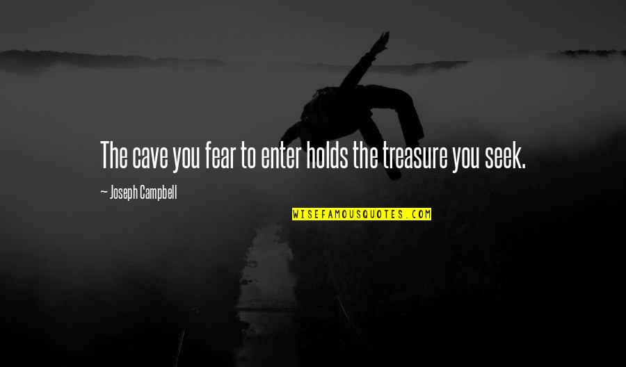 Sadily Quotes By Joseph Campbell: The cave you fear to enter holds the