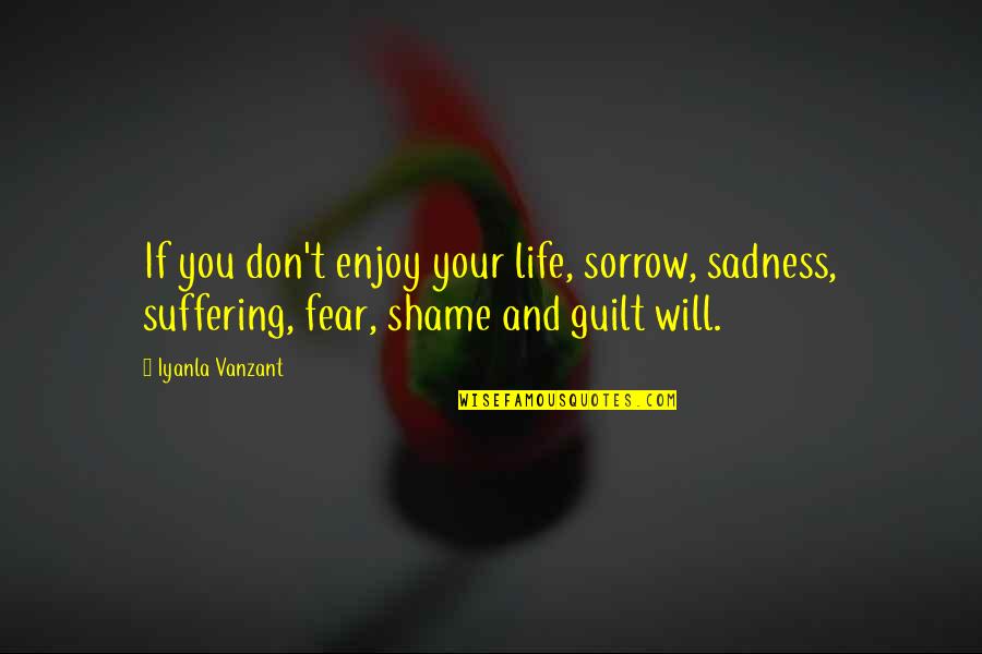 Sadness Sorrow Quotes By Iyanla Vanzant: If you don't enjoy your life, sorrow, sadness, Sadness Sorrow Quotes By Iyanla Vanzant: If you don't enjoy your life, sorrow, sadness,