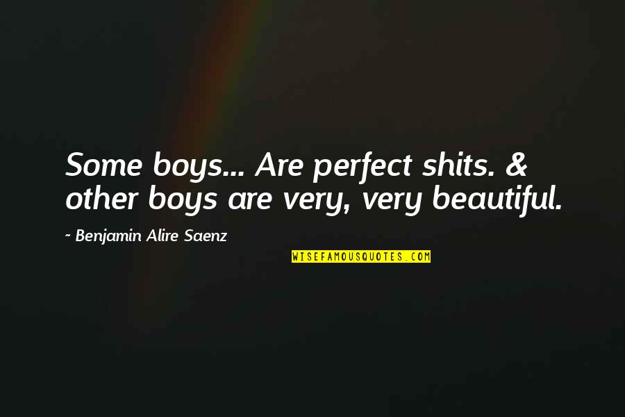 Saenz Quotes By Benjamin Alire Saenz: Some boys... Are perfect shits. & other boys