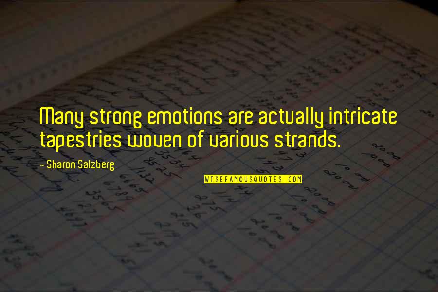 Safado Spanish Quotes By Sharon Salzberg: Many strong emotions are actually intricate tapestries woven