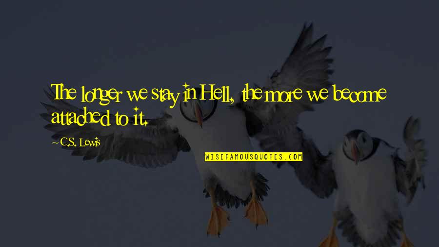 Safarian Choi Quotes By C.S. Lewis: The longer we stay in Hell, the more