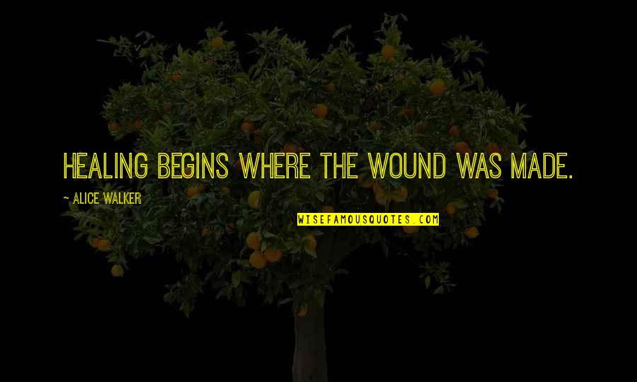 Safe Travel Blessing Quotes By Alice Walker: Healing begins where the wound was made.