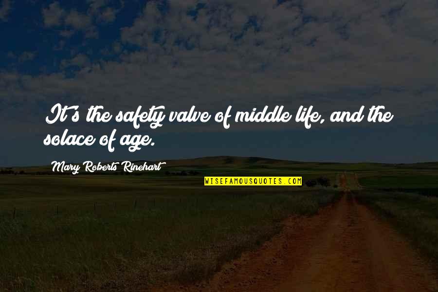 Safety's Quotes By Mary Roberts Rinehart: It's the safety valve of middle life, and