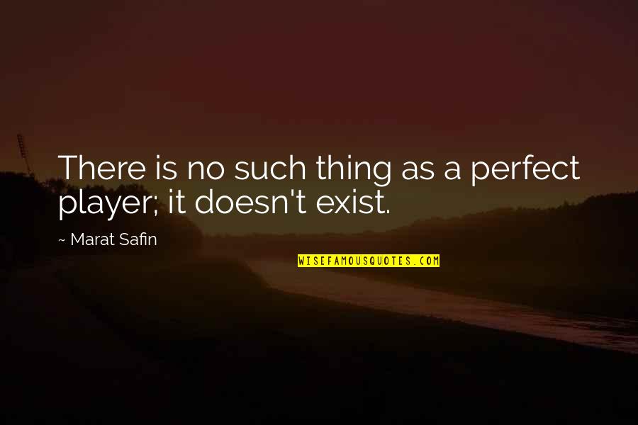 Safin Quotes By Marat Safin: There is no such thing as a perfect
