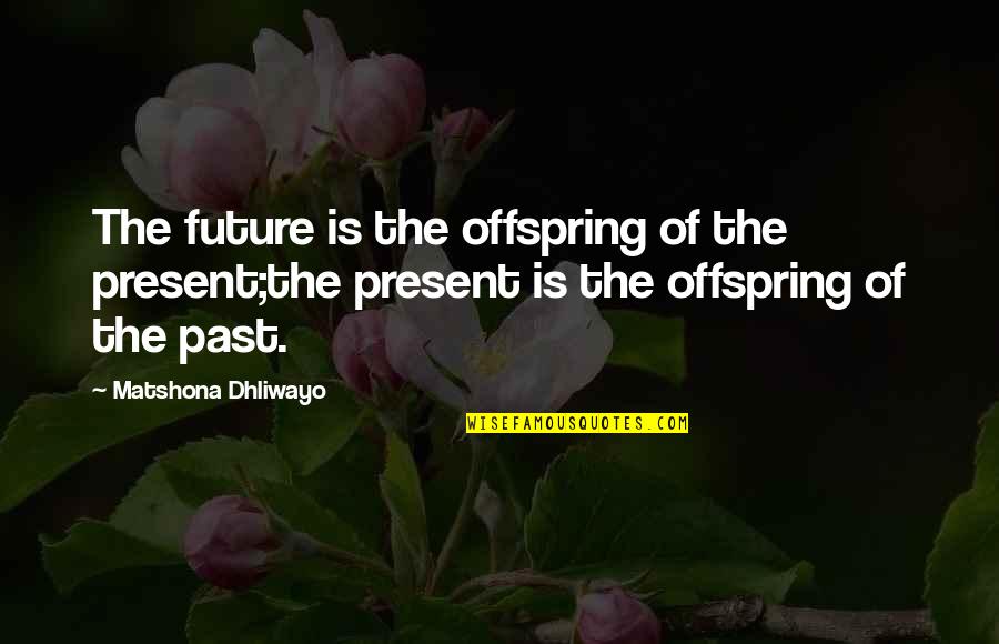 Sagastad Quotes By Matshona Dhliwayo: The future is the offspring of the present;the