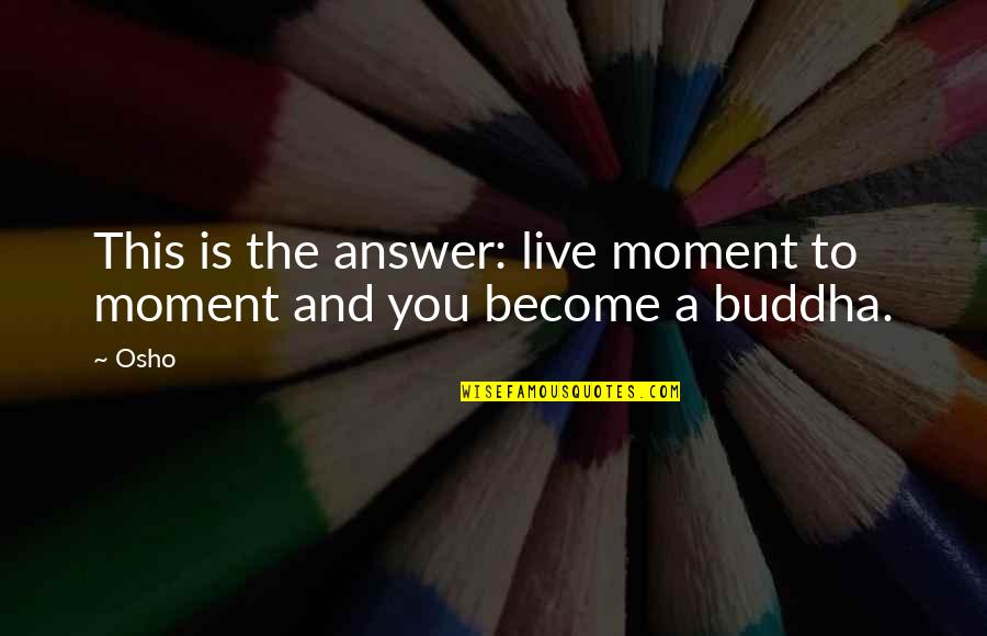 Sagat Street Fighter Quotes By Osho: This is the answer: live moment to moment