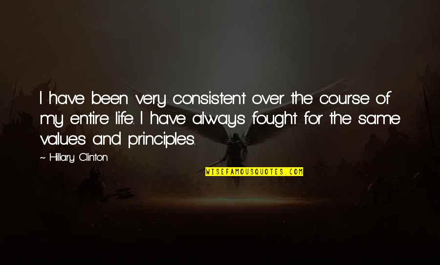 Sagledati Prevod Quotes By Hillary Clinton: I have been very consistent over the course Sagledati Prevod Quotes By Hillary Clinton: I have been very consistent over the course