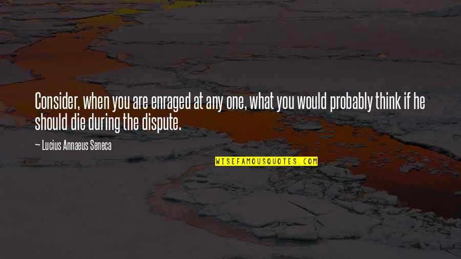 Sagmeister Book Quotes By Lucius Annaeus Seneca: Consider, when you are enraged at any one,