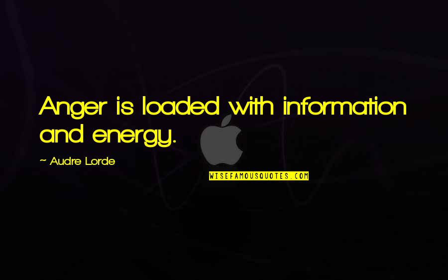 Sahakyan Razmine Quotes By Audre Lorde: Anger is loaded with information and energy.