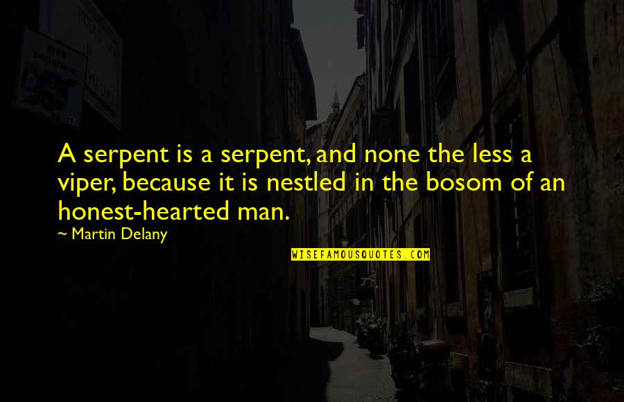 Sahara Hare Quotes By Martin Delany: A serpent is a serpent, and none the