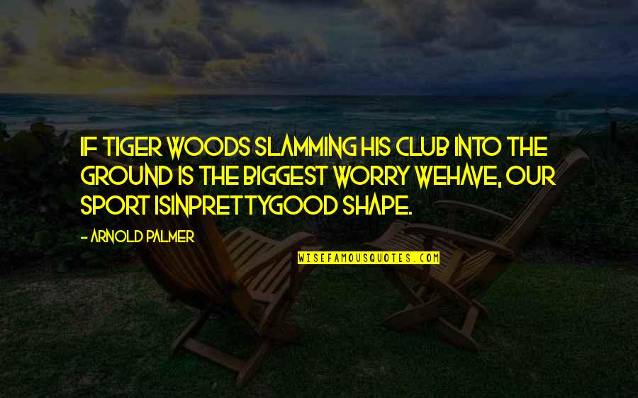 Sahdev Surname Quotes By Arnold Palmer: If Tiger Woods slamming his club into the