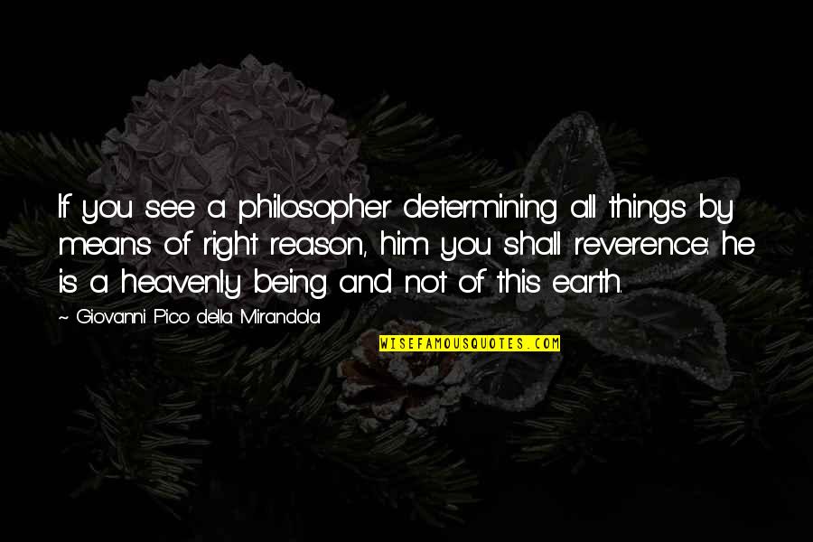 Sahel Desert Quotes By Giovanni Pico Della Mirandola: If you see a philosopher determining all things