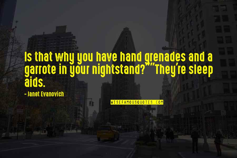 Sahel Desert Quotes By Janet Evanovich: Is that why you have hand grenades and