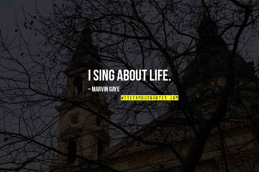 Sahih Hadees Quotes By Marvin Gaye: I sing about life.