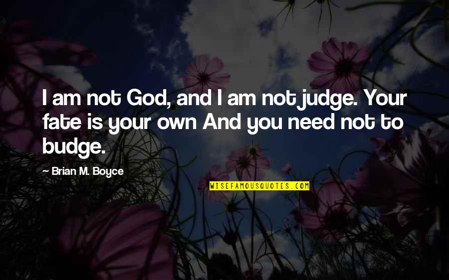 Sahranite Quotes By Brian M. Boyce: I am not God, and I am not