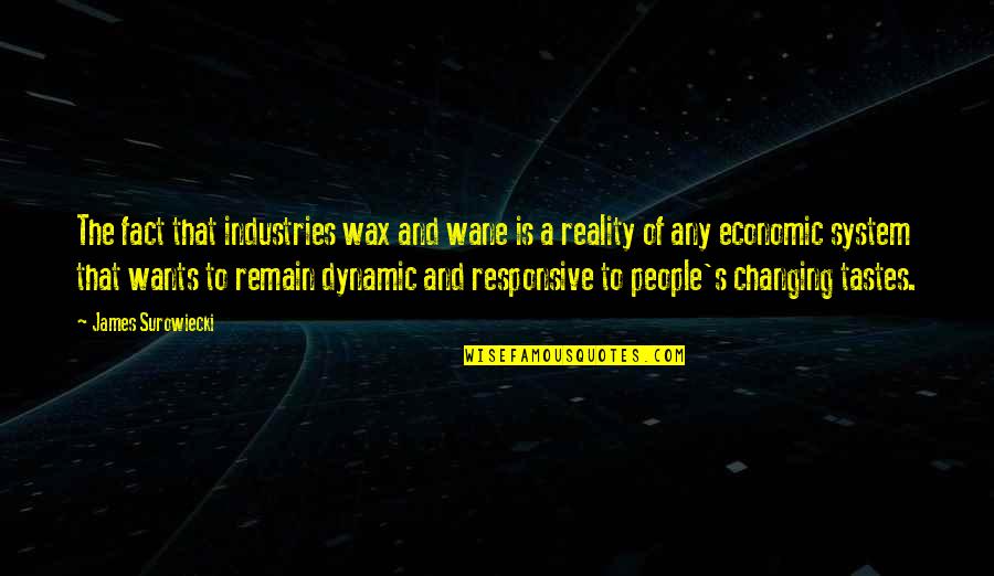 Sahranite Quotes By James Surowiecki: The fact that industries wax and wane is Sahranite Quotes By James Surowiecki: The fact that industries wax and wane is