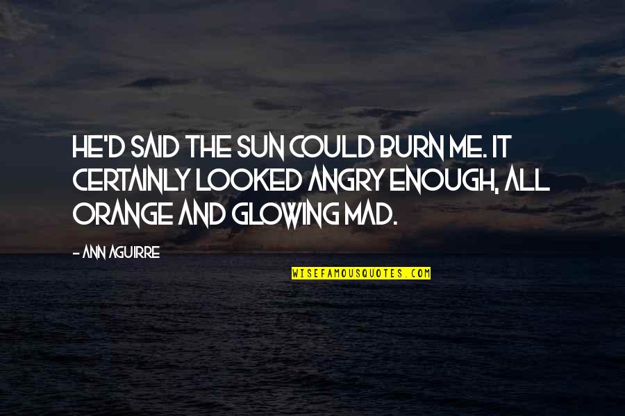 Said Enough Quotes By Ann Aguirre: He'd said the sun could burn me. It