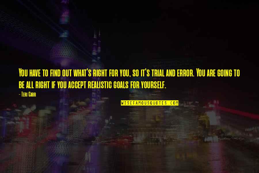 Saifullah Mansur Quotes By Teri Garr: You have to find out what's right for Saifullah Mansur Quotes By Teri Garr: You have to find out what's right for