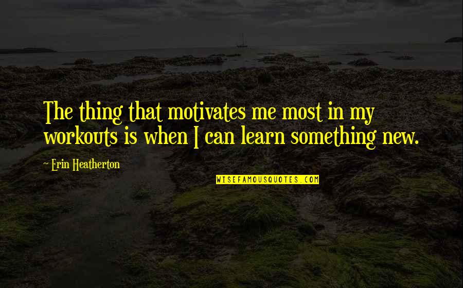 Sailing Jargon Quotes By Erin Heatherton: The thing that motivates me most in my