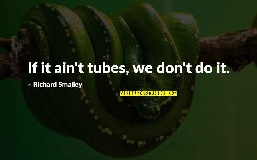 Sailors Wives Quotes By Richard Smalley: If it ain't tubes, we don't do it.