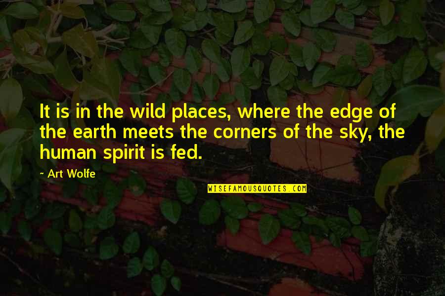 Saint For Lost Quotes By Art Wolfe: It is in the wild places, where the Saint For Lost Quotes By Art Wolfe: It is in the wild places, where the