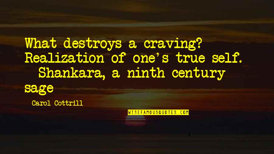 Saint Jean Baptiste Quotes By Carol Cottrill: What destroys a craving? Realization of one's true