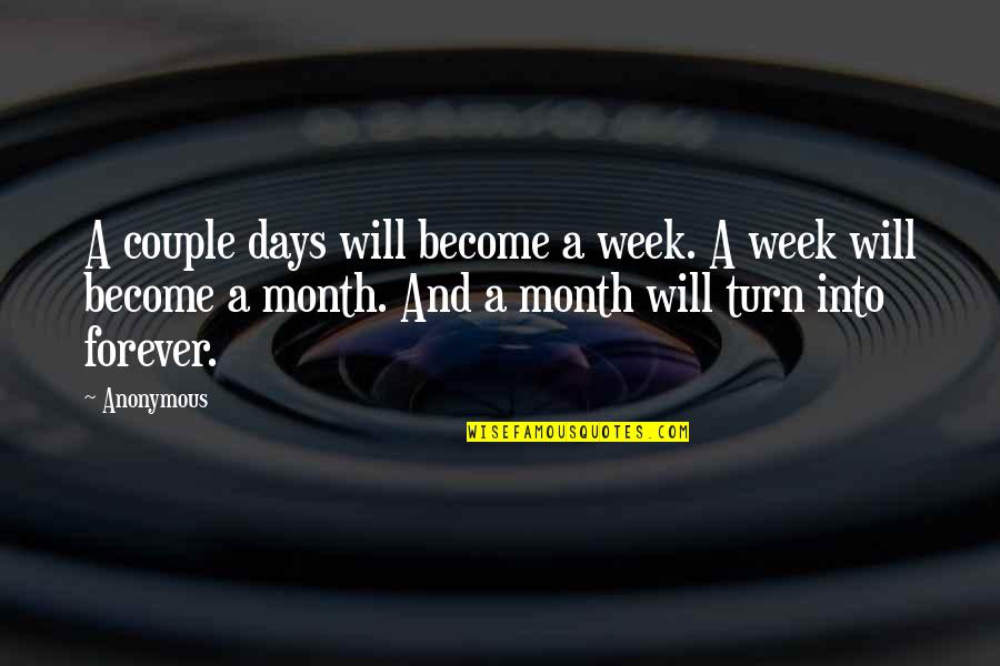 Saint John Of Capistrano Quotes By Anonymous: A couple days will become a week. A Saint John Of Capistrano Quotes By Anonymous: A couple days will become a week. A