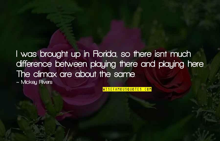 Sainte Therese Quotes By Mickey Rivers: I was brought up in Florida, so there