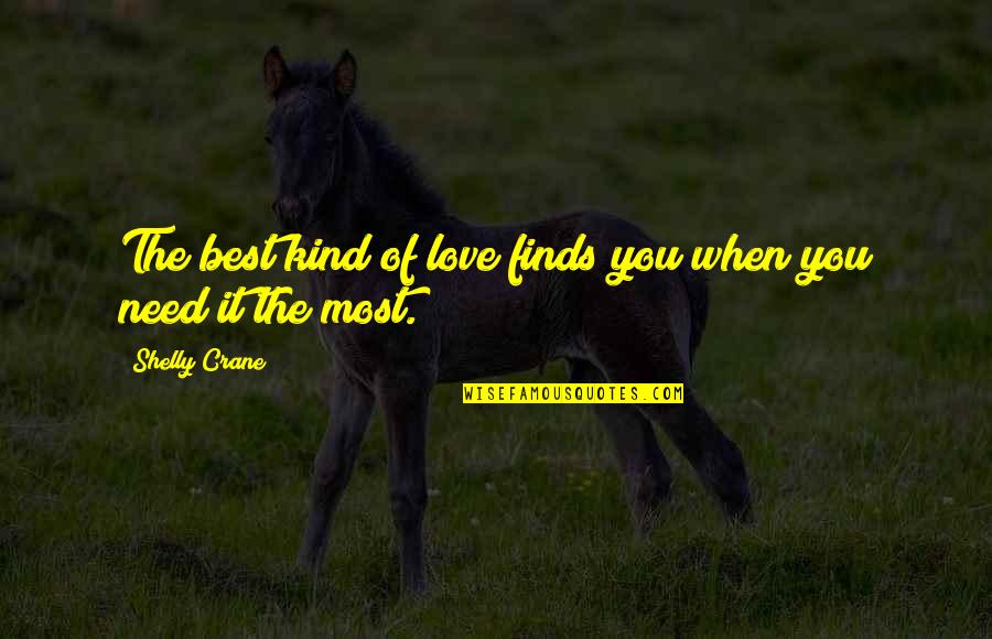 Sainthill Levine Quotes By Shelly Crane: The best kind of love finds you when