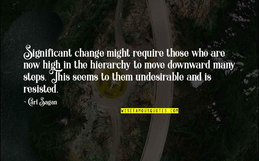 Saintly Synonym Quotes By Carl Sagan: Significant change might require those who are now Saintly Synonym Quotes By Carl Sagan: Significant change might require those who are now