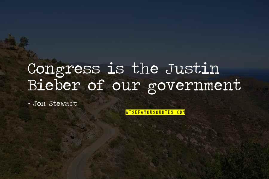 Saints Catholic Quotes By Jon Stewart: Congress is the Justin Bieber of our government