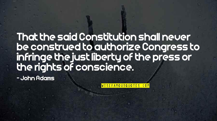 Sakellarios Zairis Quotes By John Adams: That the said Constitution shall never be construed Sakellarios Zairis Quotes By John Adams: That the said Constitution shall never be construed