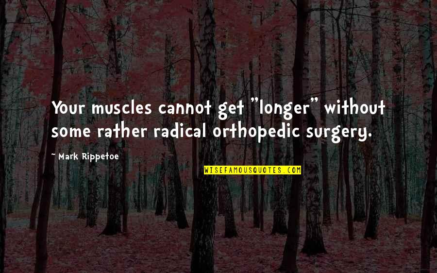 Sakotis Quotes By Mark Rippetoe: Your muscles cannot get "longer" without some rather