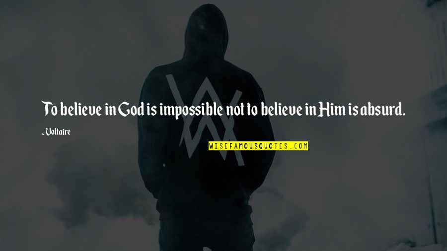 Sakowicz Poland Quotes By Voltaire: To believe in God is impossible not to