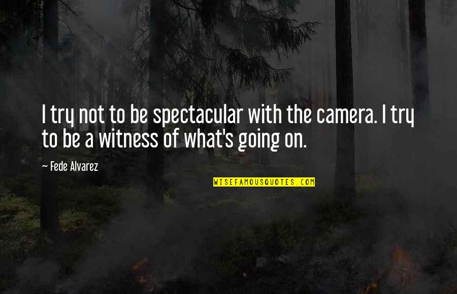 Saleability Define Quotes By Fede Alvarez: I try not to be spectacular with the Saleability Define Quotes By Fede Alvarez: I try not to be spectacular with the