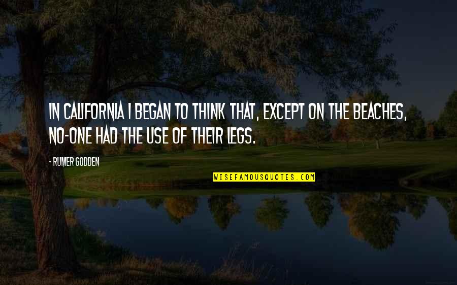 Salehi Sean Quotes By Rumer Godden: In California I began to think that, except Salehi Sean Quotes By Rumer Godden: In California I began to think that, except