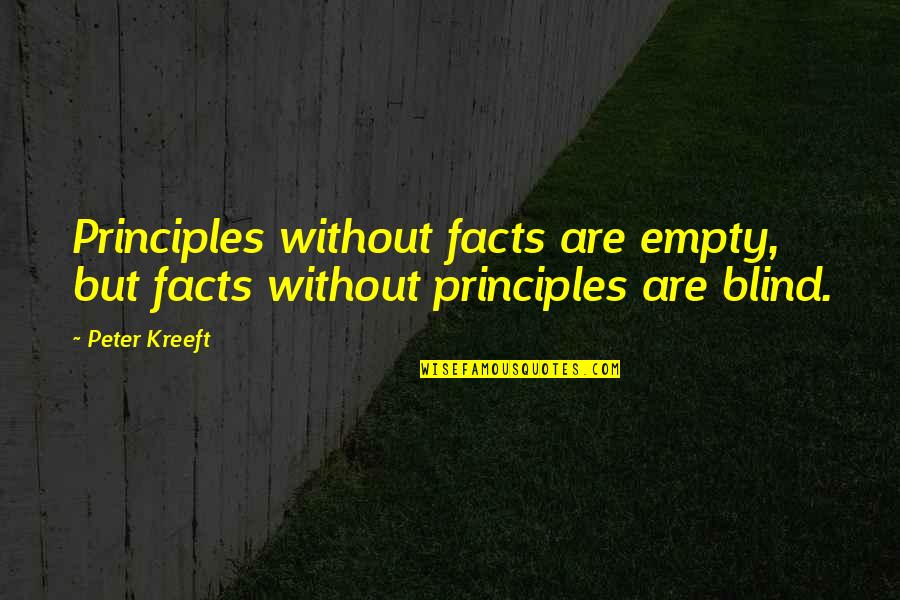 Saleroomcom Quotes By Peter Kreeft: Principles without facts are empty, but facts without
