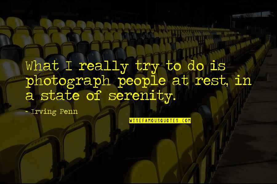Salesperson Uplifting Quotes By Irving Penn: What I really try to do is photograph