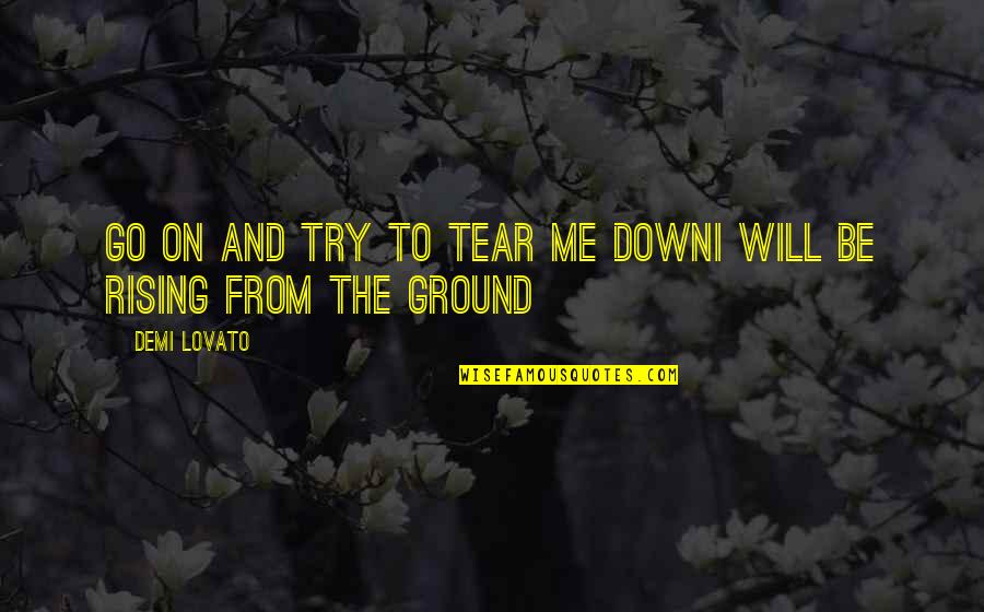 Salgo Pa Quotes By Demi Lovato: Go on and try to tear me downI