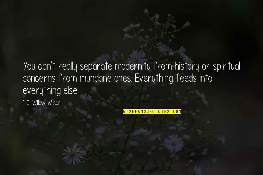 Salir Corriendo Quotes By G. Willow Wilson: You can't really separate modernity from history or