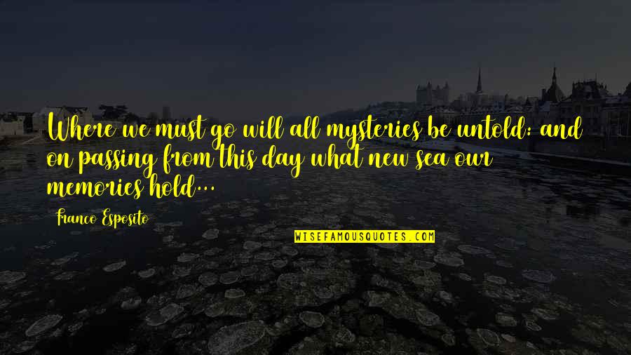 Salita Ng Diyos Quotes By Franco Esposito: Where we must go will all mysteries be