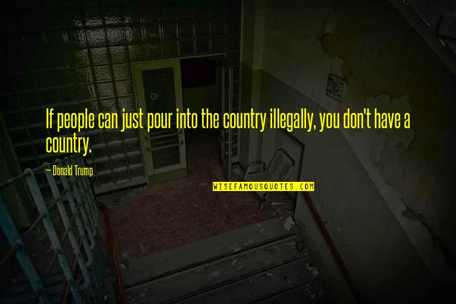 Sallustro Online Quotes By Donald Trump: If people can just pour into the country